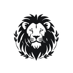 Lion silhouette. Vector illustration isolated on white background. 