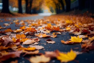 autumn leaves on the ground