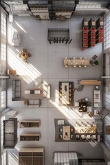 Modern Office Interior Design With Large Windows and Natural Light