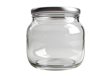 Clear Glass Storage Jar with Metal Clamp Lid - Airtight Kitchen Container