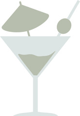 Cocktail Glass Illustration 