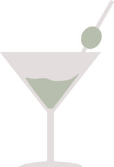 Cocktail Glass Illustration 