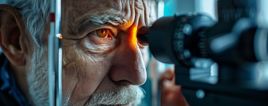 Person getting a glaucoma checkup during an eye exam, Glaucoma Awareness Month, care and early detection