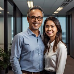 Obraz premium portrait of a smiling couple