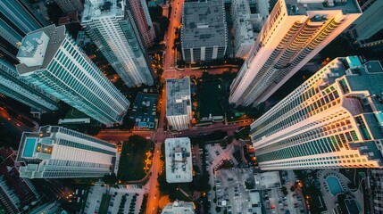 Aerial view of high-rise cityscape in Aventura