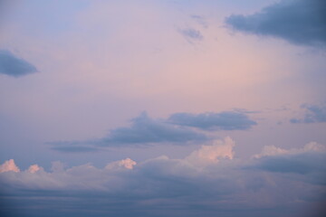 A big pink sky with clouds