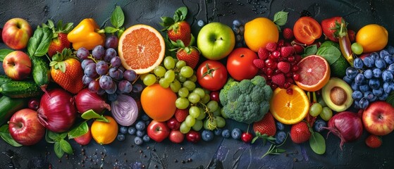 vibrant range of fruits and vegetables, variety, health, and National Nutrition Month