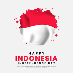 Indonesia independence day background banner design template