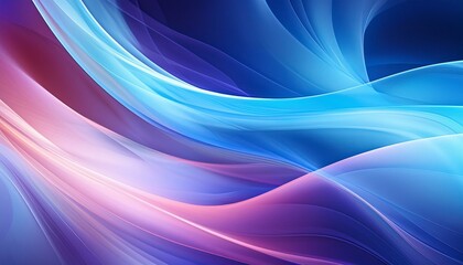 Abstract light background with soft, flowing waves of blue and purple light 