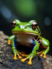 Charming frog species in Amazon jungl