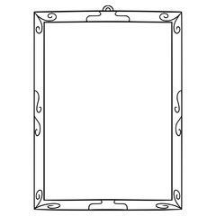 picture frame illustration hand drawn outline vector