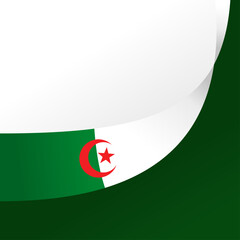 National flag of Algeria vector illustration background.
