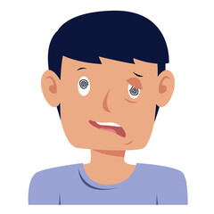 stroke disease symptom. vector illustration