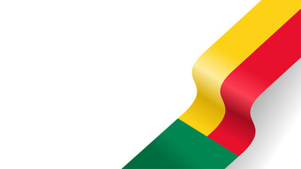 Happy Benin Independence Day August 1st Celebration Vector Design Illustration. wavy flag