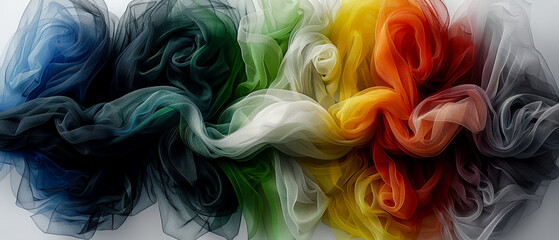 Artwork of Color Explosion Dynamic Movement of Fabric in an Artistic Display, Capturing the Vibrant Play of Colors and Textures in a Mesmerizing Abstract Composition Brainstorming Magazine Background