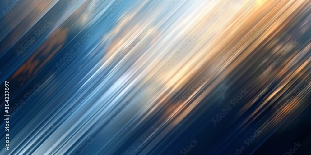 Poster experience a dynamic abstract background with radiant light streaks in a gradient of blue and orange