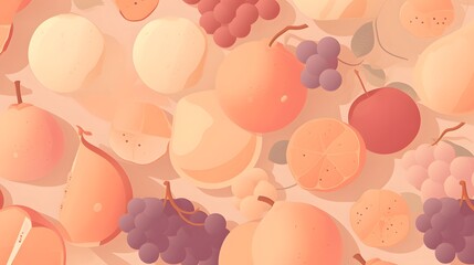wallpaper graphic featuring a variety of fruits