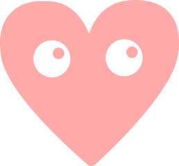 Heart with eyes Vector Graphic 