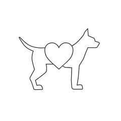 Dog icon on white. Vector