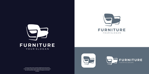 furniture minimalist flat logo vector illustration design.