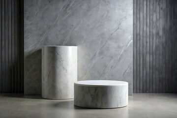 Fototapeta premium Minimalist Marble Pedestals.
