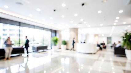 Corporate Lobby Blur - Blurred view of the lobby area of a corporate building.
