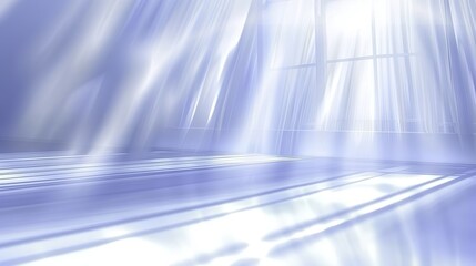 Futuristic Abstract Background with Light Rays and Shiny Glass Surface, Digital Environment Concept