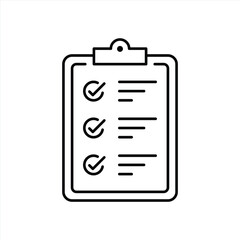 clipboard icon. clipboard checklist icon. vector illustration