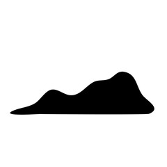 Black mounds of earth vector icon 