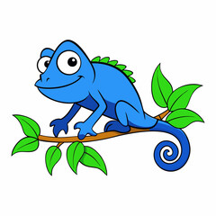 chameleon cartoon illustration