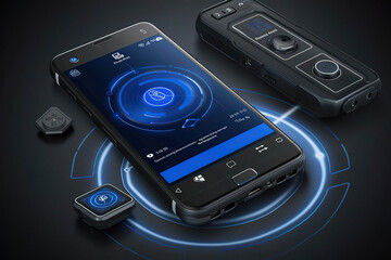 Smartphone and smart devices for security applications. Generated by AI.