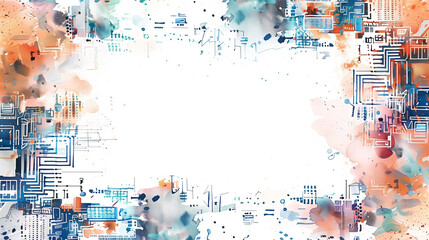 Obraz premium Modern digital technology and art crossover design.