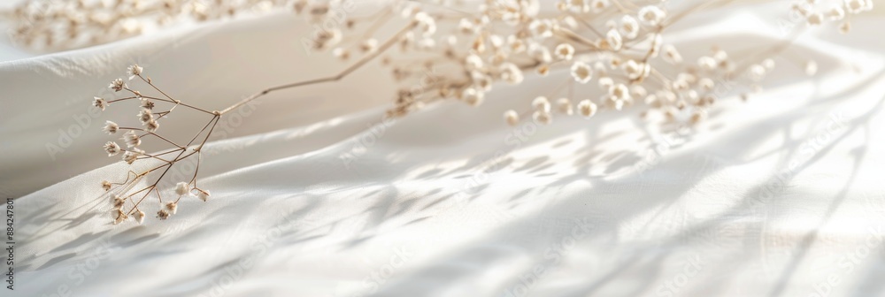 Poster minimalistic elegance: neutral color palette with clean lines in fresh solid background illuminated 