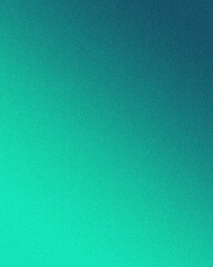 Smooth gradient transitioning from teal to dark blue Noise texture grainy background Template backdrop