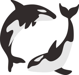 Obraz premium Orca Whale Graphic Illustration 