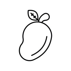 mango line icon with white background vector stock illustration