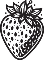 illustration of a strawberry isolated on a white background.