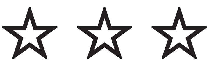Obraz premium Star vector icons. Set of star symbols isolated.
