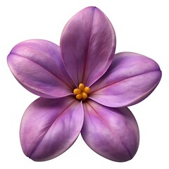 Fototapeta premium A detailed view of a purple flower featuring a vibrant yellow center