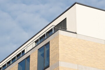 ultra-modern office building in the sun