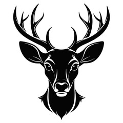 Naklejka premium deer head vector