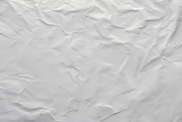 Crumpled White Paper Poster Texture Background