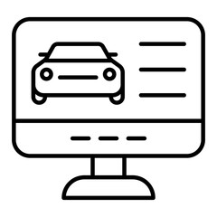 Car Monitoring icon. outline icon