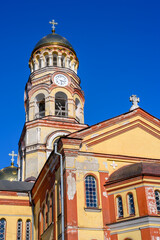 Fototapeta premium New Athos Simon-Kananite Monastery in sun day.