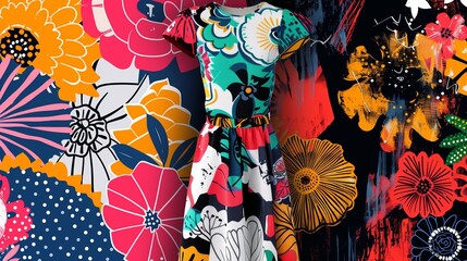 Obraz premium Contemporary fashion patterns are bold and vibrant, making striking statements and adding dynamic touches.