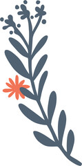Simplicity floral freehand drawing flat design.	