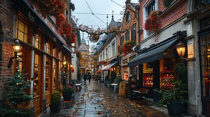 Obraz premium Elegant Shopping District