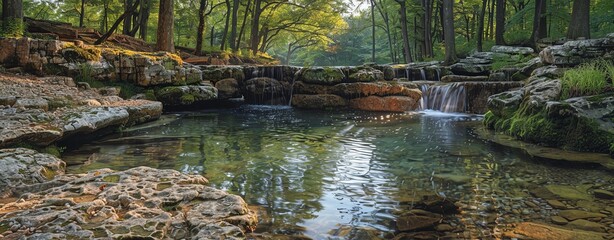 Fototapeta premium Serene River Reflections