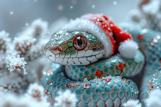 A snake made of precious metals and stones. Jewelry snake. Symbol of 2025