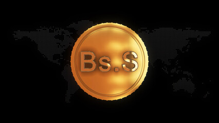 Golden Venezuelan sovereign bolívar Currency symbol golden Venezuelan sovereign bolívar currency...